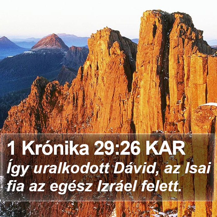 1 Krónika 29:26 KAR Bible Study