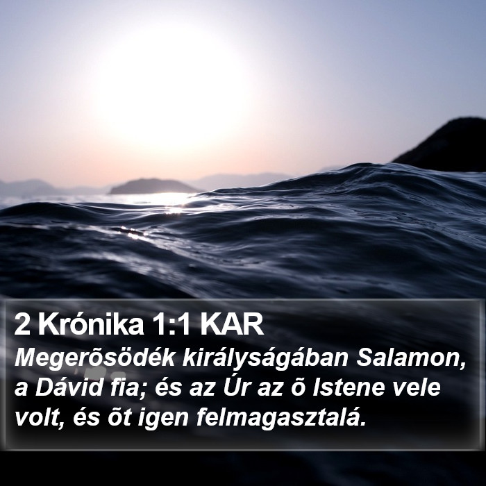 2 Krónika 1:1 KAR Bible Study