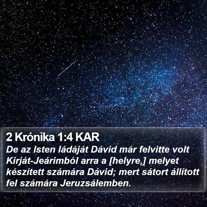 2 Krónika 1:4 KAR Bible Study