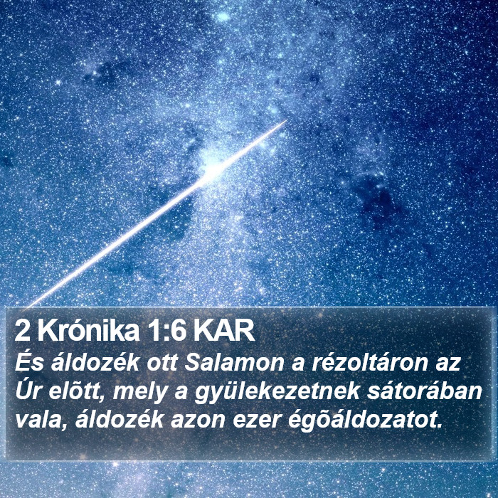 2 Krónika 1:6 KAR Bible Study