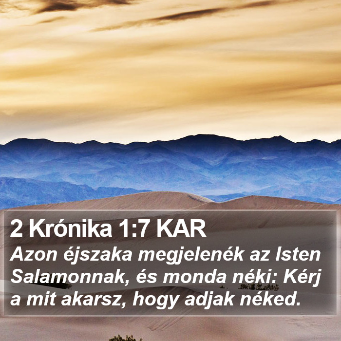 2 Krónika 1:7 KAR Bible Study