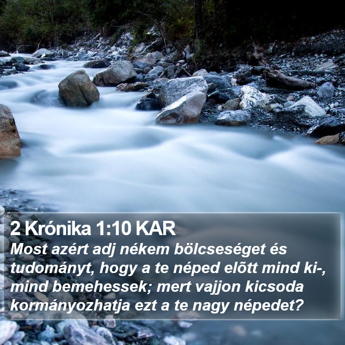 2 Krónika 1:10 KAR Bible Study