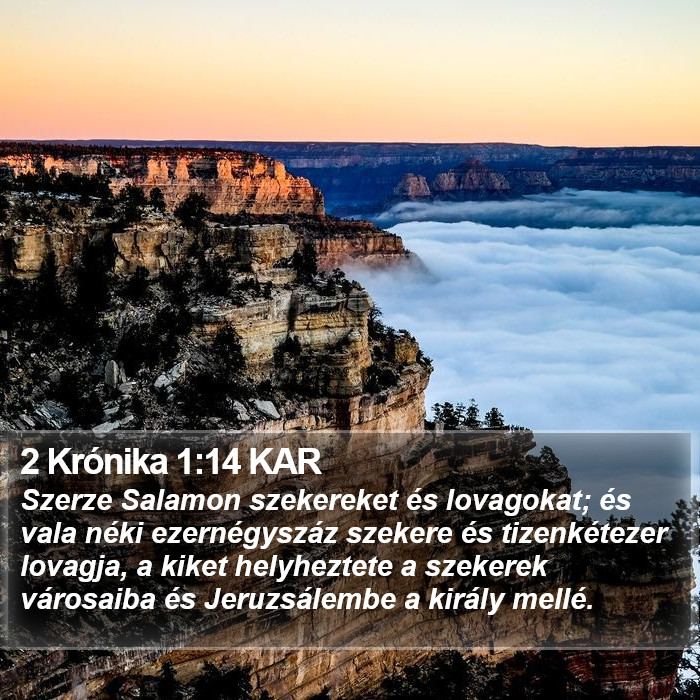 2 Krónika 1:14 KAR Bible Study