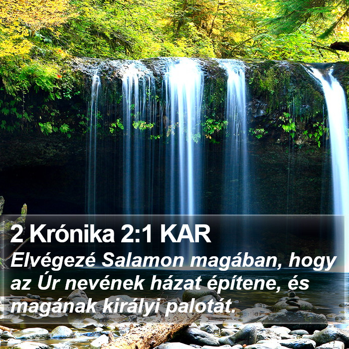 2 Krónika 2:1 KAR Bible Study