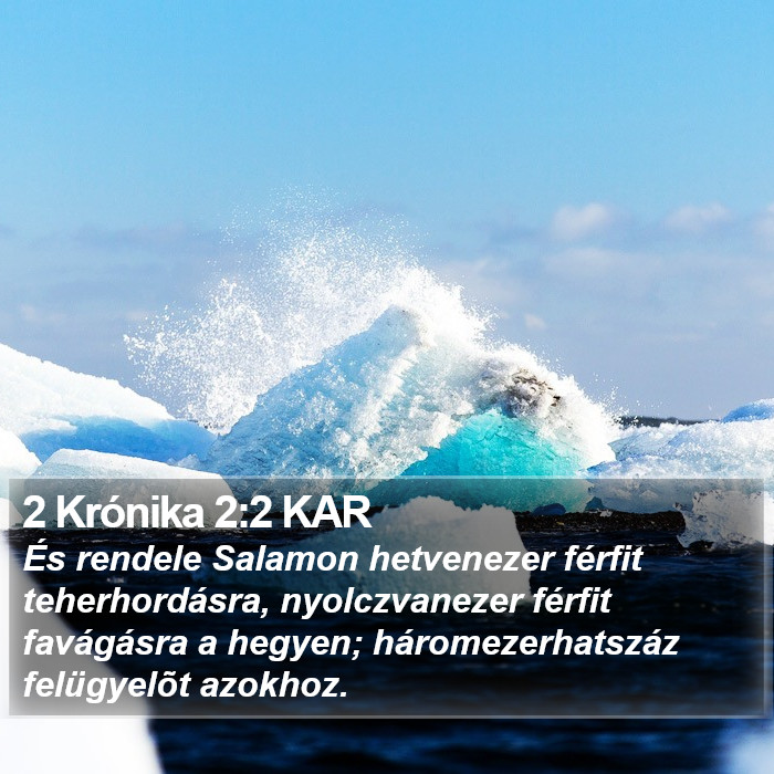 2 Krónika 2:2 KAR Bible Study