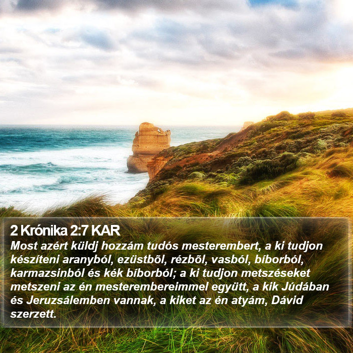 2 Krónika 2:7 KAR Bible Study