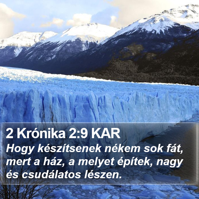 2 Krónika 2:9 KAR Bible Study