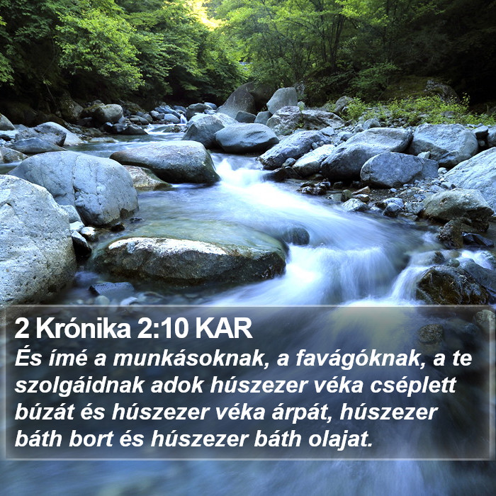 2 Krónika 2:10 KAR Bible Study