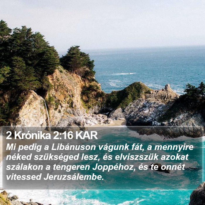 2 Krónika 2:16 KAR Bible Study