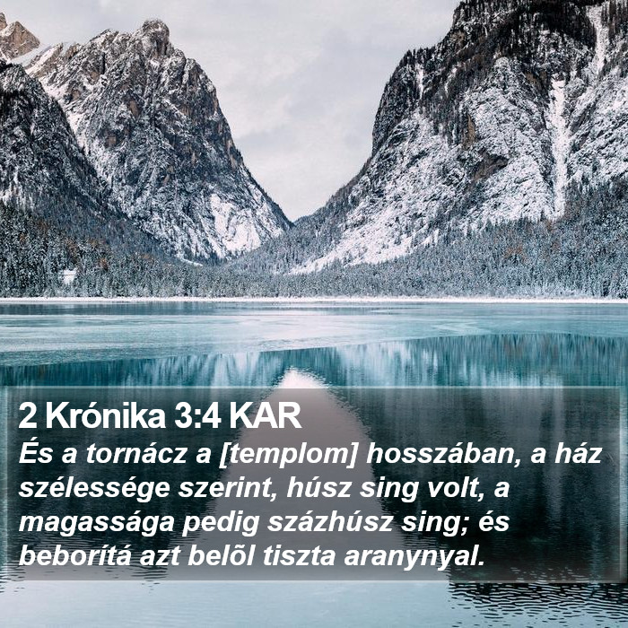 2 Krónika 3:4 KAR Bible Study