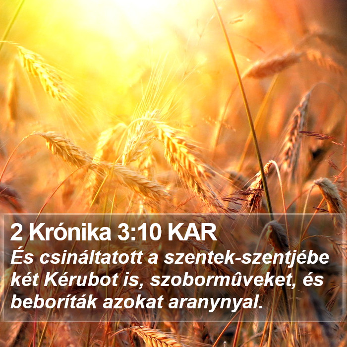 2 Krónika 3:10 KAR Bible Study