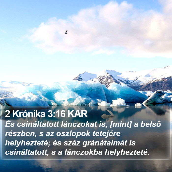 2 Krónika 3:16 KAR Bible Study