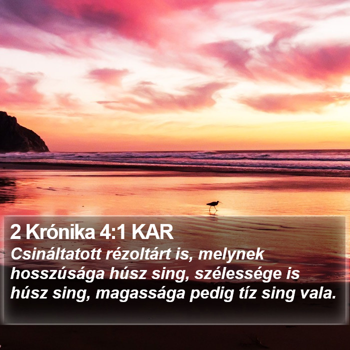 2 Krónika 4:1 KAR Bible Study