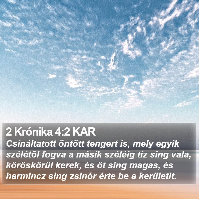 2 Krónika 4:2 KAR Bible Study