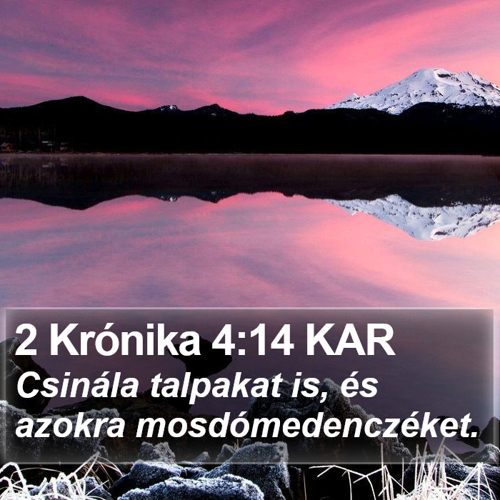 2 Krónika 4:14 KAR Bible Study