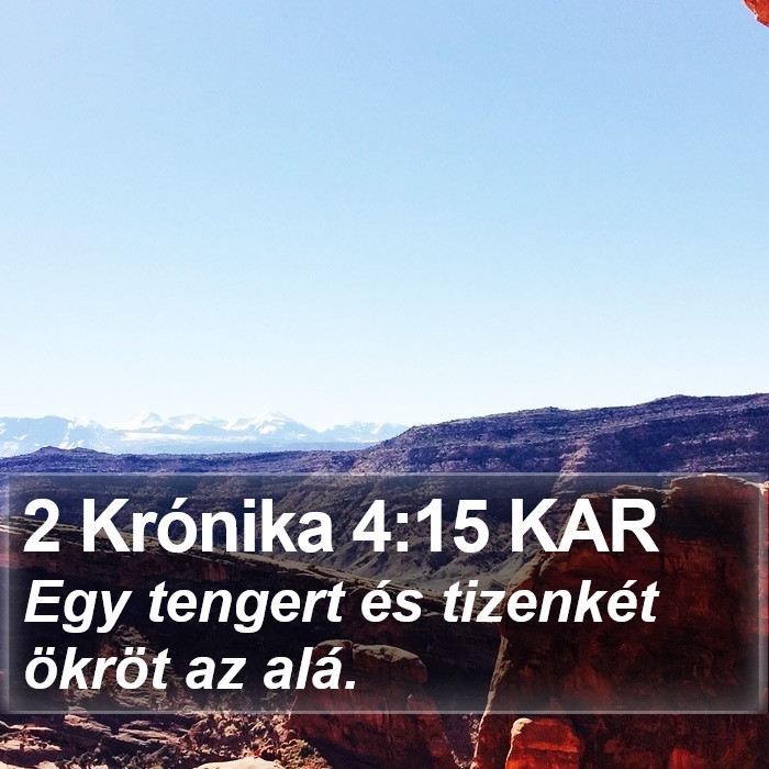 2 Krónika 4:15 KAR Bible Study