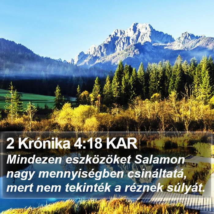 2 Krónika 4:18 KAR Bible Study