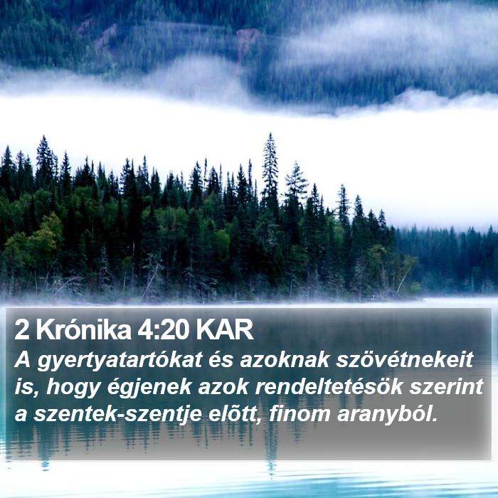 2 Krónika 4:20 KAR Bible Study