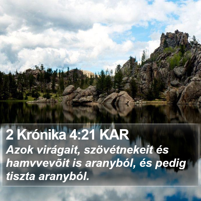 2 Krónika 4:21 KAR Bible Study