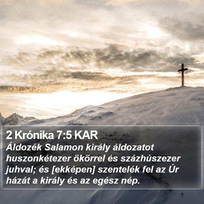 2 Krónika 7:5 KAR Bible Study