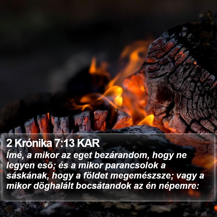 2 Krónika 7:13 KAR Bible Study