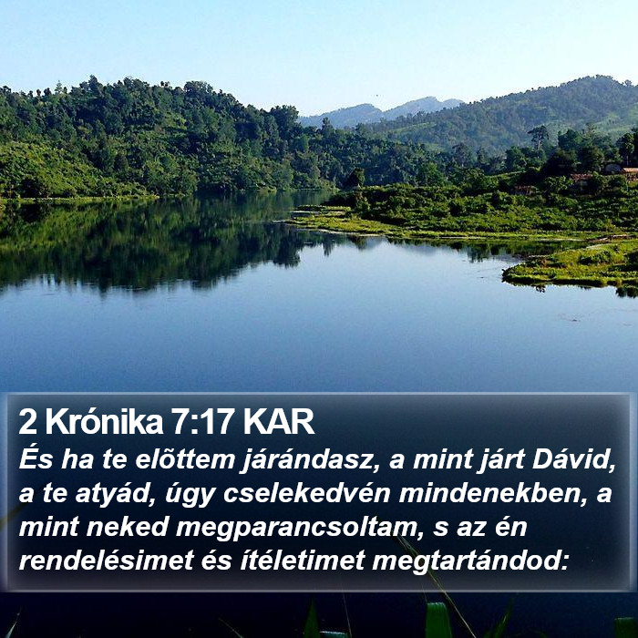 2 Krónika 7:17 KAR Bible Study