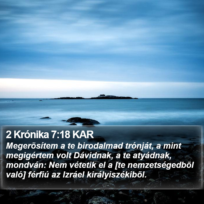 2 Krónika 7:18 KAR Bible Study