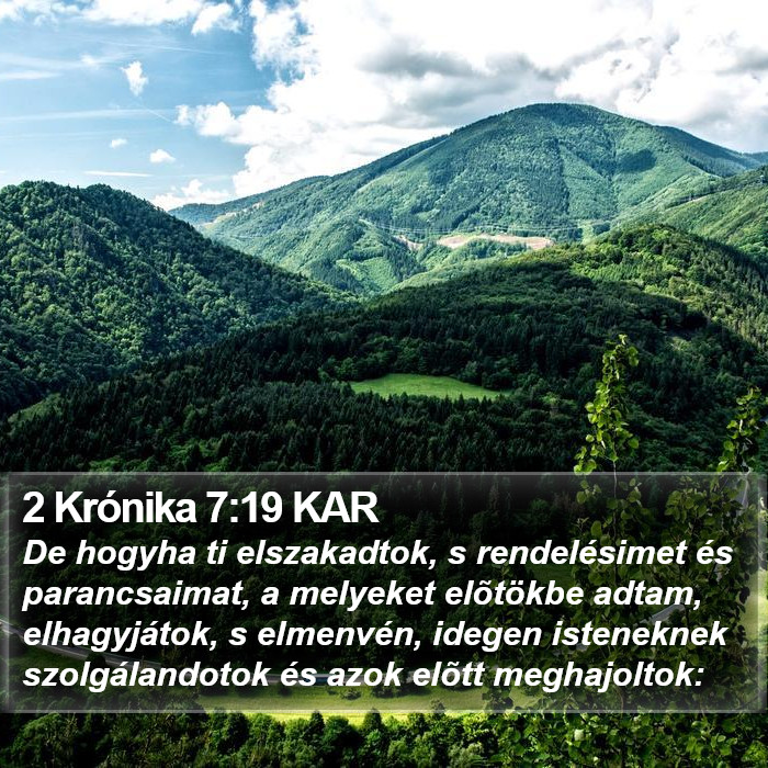 2 Krónika 7:19 KAR Bible Study