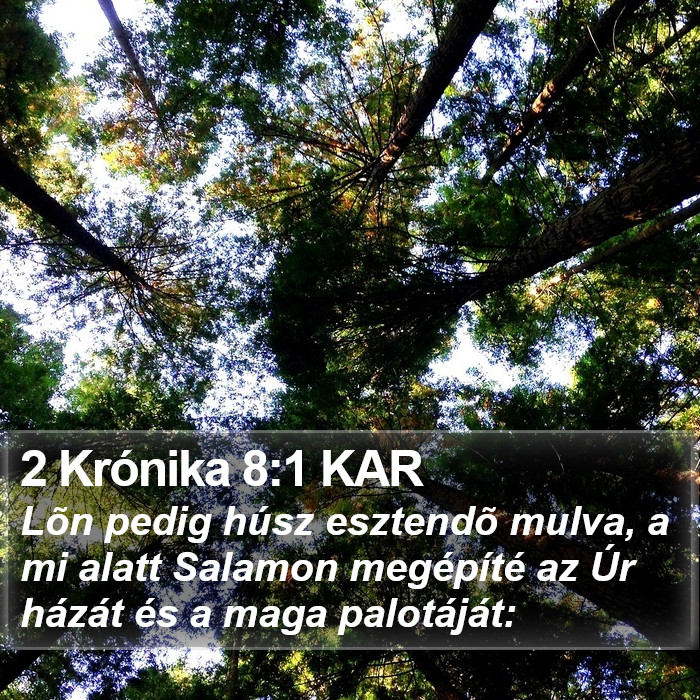 2 Krónika 8:1 KAR Bible Study