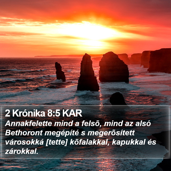 2 Krónika 8:5 KAR Bible Study