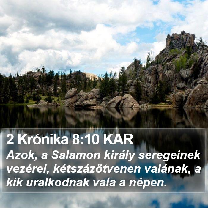 2 Krónika 8:10 KAR Bible Study