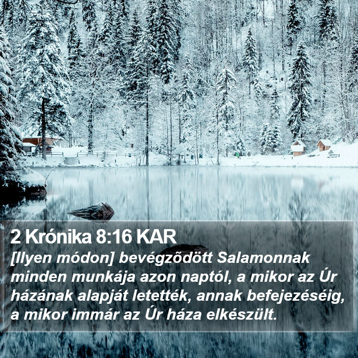 2 Krónika 8:16 KAR Bible Study