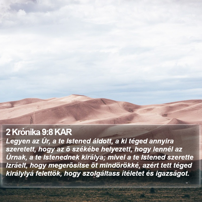 2 Krónika 9:8 KAR Bible Study