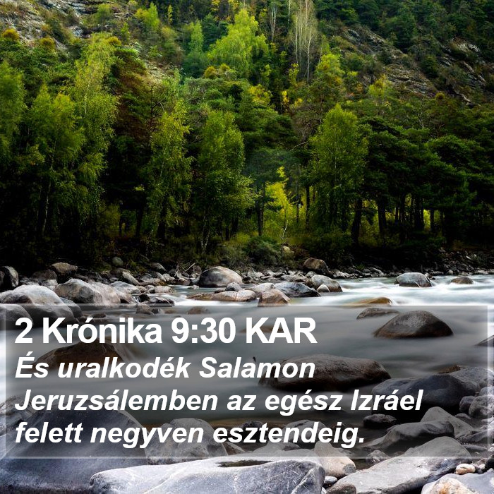 2 Krónika 9:30 KAR Bible Study