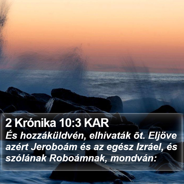 2 Krónika 10:3 KAR Bible Study