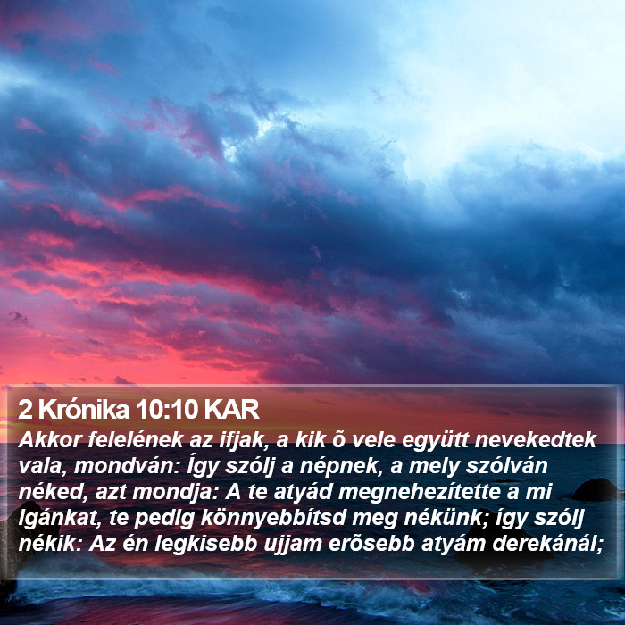 2 Krónika 10:10 KAR Bible Study