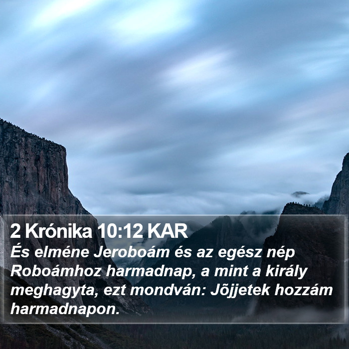 2 Krónika 10:12 KAR Bible Study