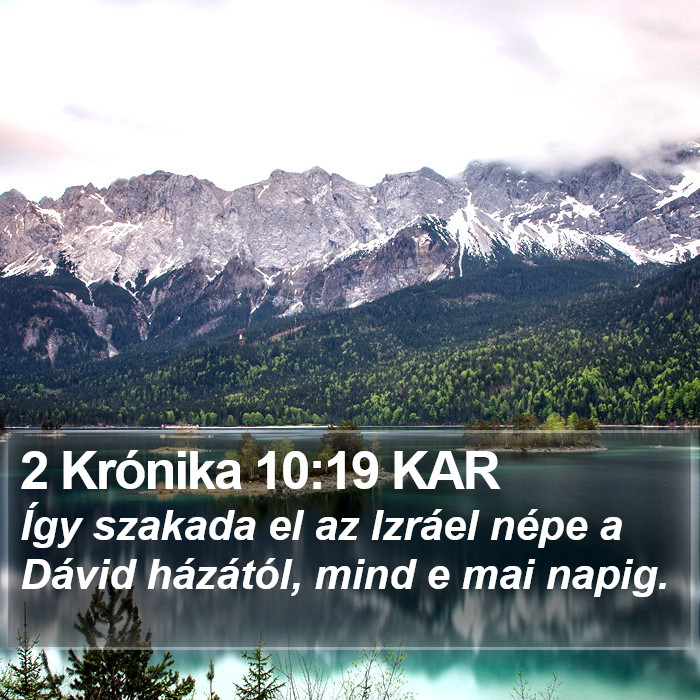 2 Krónika 10:19 KAR Bible Study