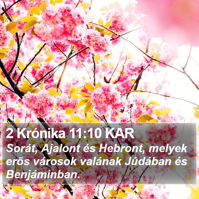 2 Krónika 11:10 KAR Bible Study