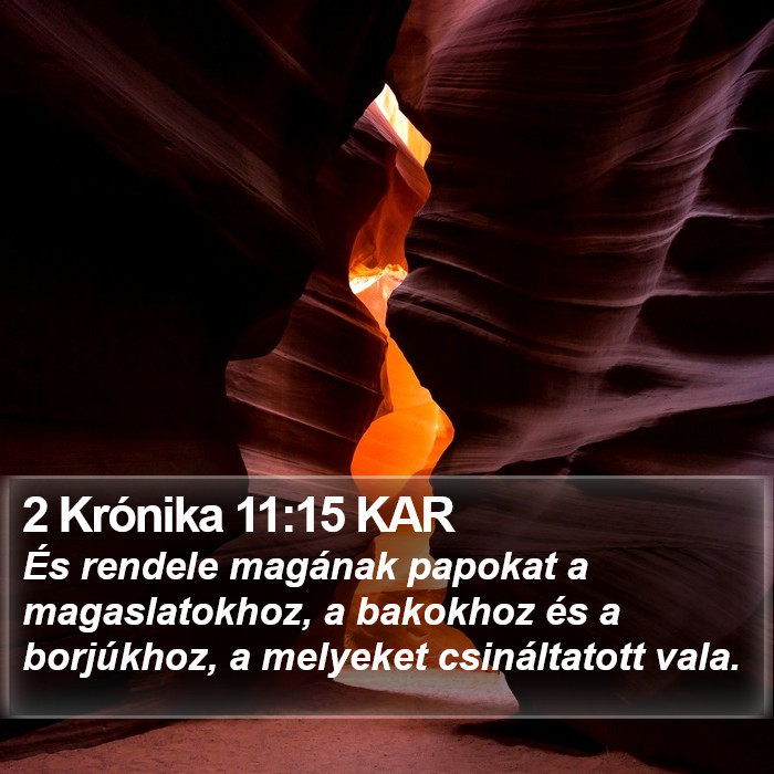 2 Krónika 11:15 KAR Bible Study