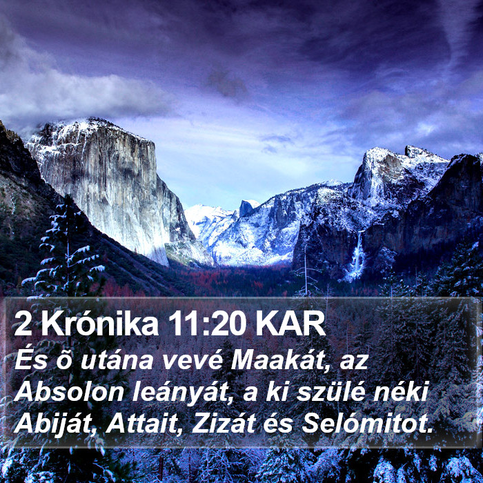 2 Krónika 11:20 KAR Bible Study