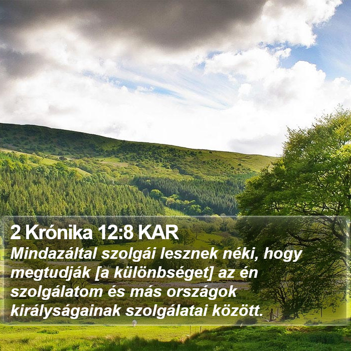 2 Krónika 12:8 KAR Bible Study