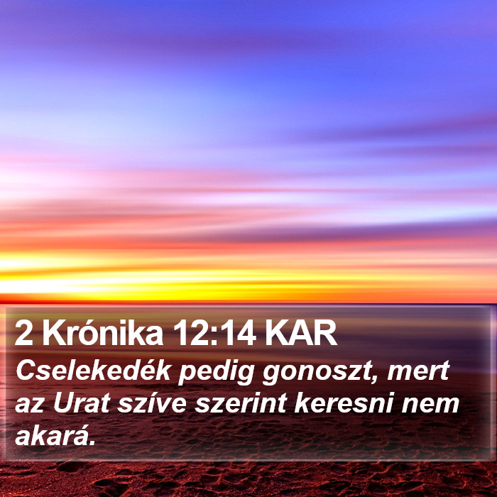 2 Krónika 12:14 KAR Bible Study