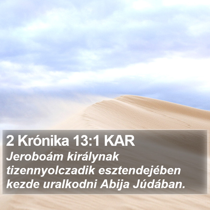 2 Krónika 13:1 KAR Bible Study