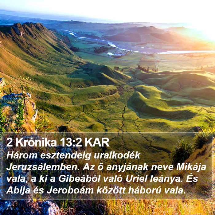 2 Krónika 13:2 KAR Bible Study