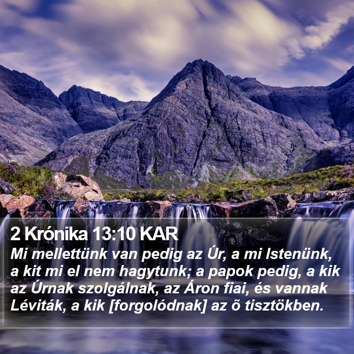 2 Krónika 13:10 KAR Bible Study