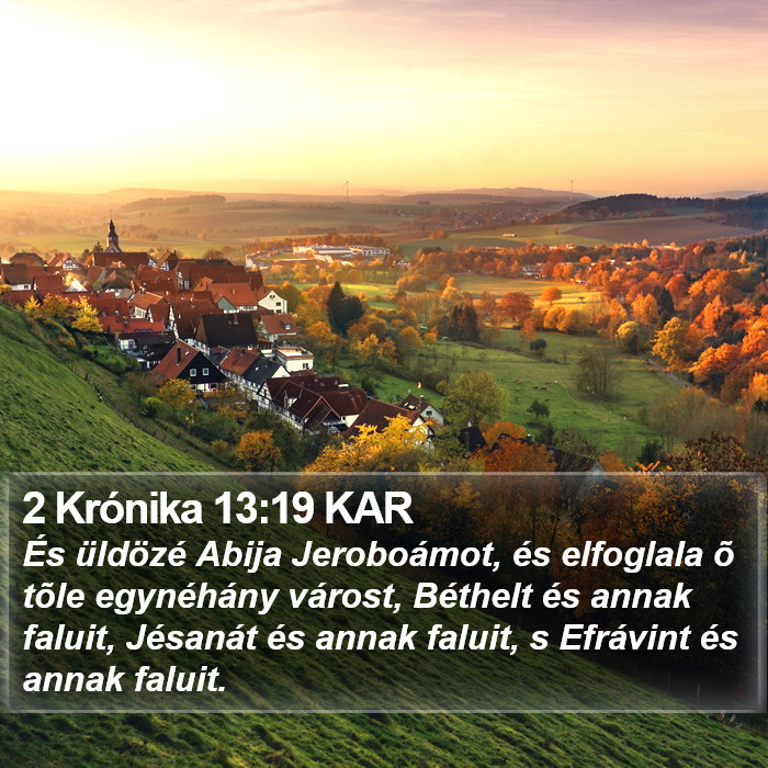 2 Krónika 13:19 KAR Bible Study