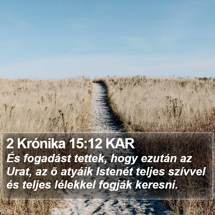 2 Krónika 15:12 KAR Bible Study