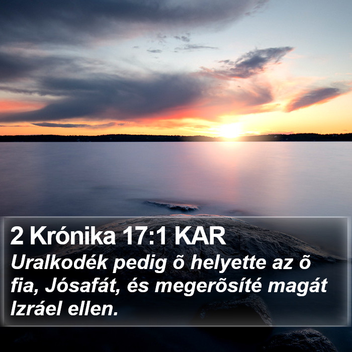 2 Krónika 17:1 KAR Bible Study