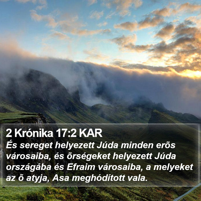 2 Krónika 17:2 KAR Bible Study